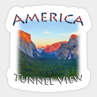 America - Yosemite Tunnel View Sticker